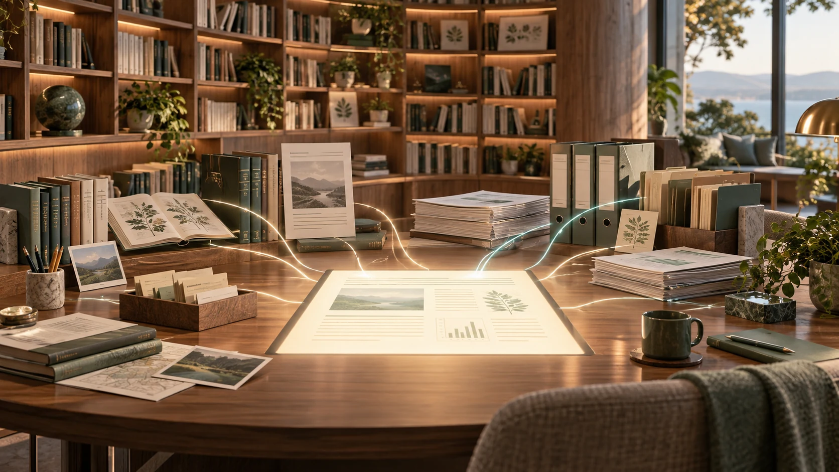 Approved business knowledge converging into a clear, useful answer